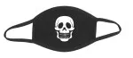 Mund-Nase-Maske Baumwolle schwarz Totenkopf