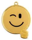 Funny Medaille Smiley, Durchmesser 50 mm, gold