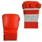 Preview: Protège-poings en cuir rouge pour Karate JuJutsu JiuJitsu MMA Grappling