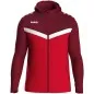Preview: JAKO hooded jacket Iconic red/wine red