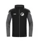 Preview: Hooded jacket black with print Karate Dojo Burglengenfeld