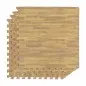 Preview: Wood-effect mat set of 4 light brown 60 x 60 x 1.2 cm