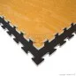 Preview: Kampsportsmåtte Tatami W20X Træ brun/sort 100 cm x 100 cm x 2 cm