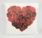 Preview: pluizig knuffelkussen met rozenhart motief, 40 x 40 cm