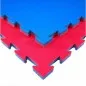 Preview: Kampsportsmåtte Tatami E20X blå/rød 100 cm x 100 cm x 2,1 cm