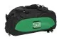 Preview: Sportstaske med rygsækfunktion i sort med farvede grønne sideindsatser