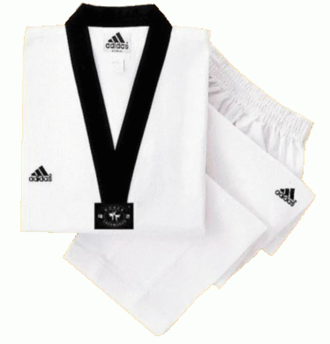Taekwondo Dobok Adichamp zwart revers