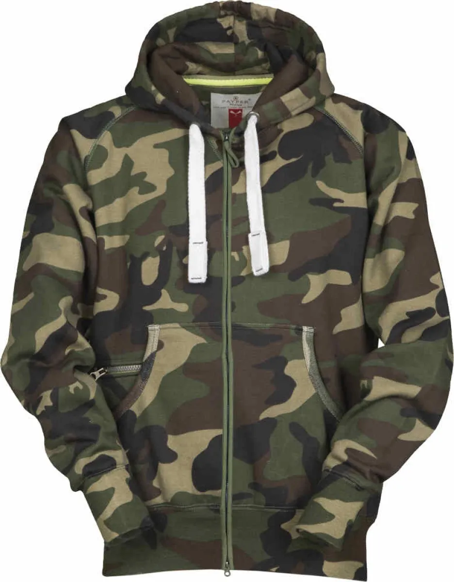 Camouflage Classic Army Style Zip Sweat Jacket in camouflagekleur