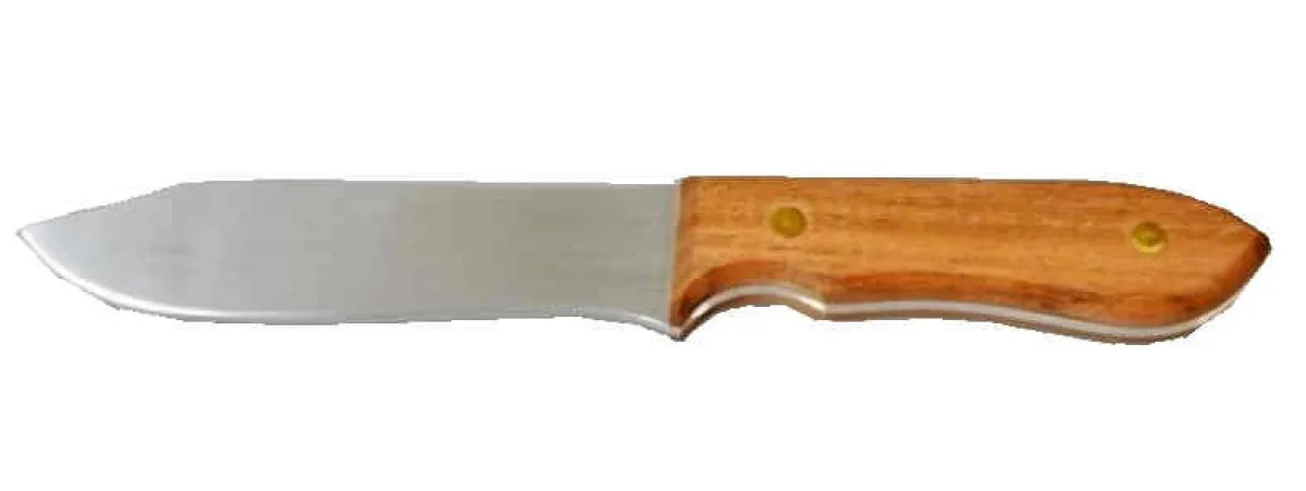 Stump aluminiumskniv med træhåndtag