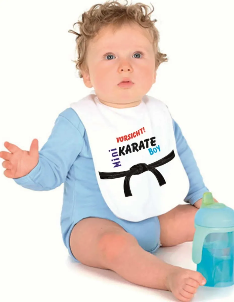 Baby Lätzchen Mini Karate Boy 35x24 cm