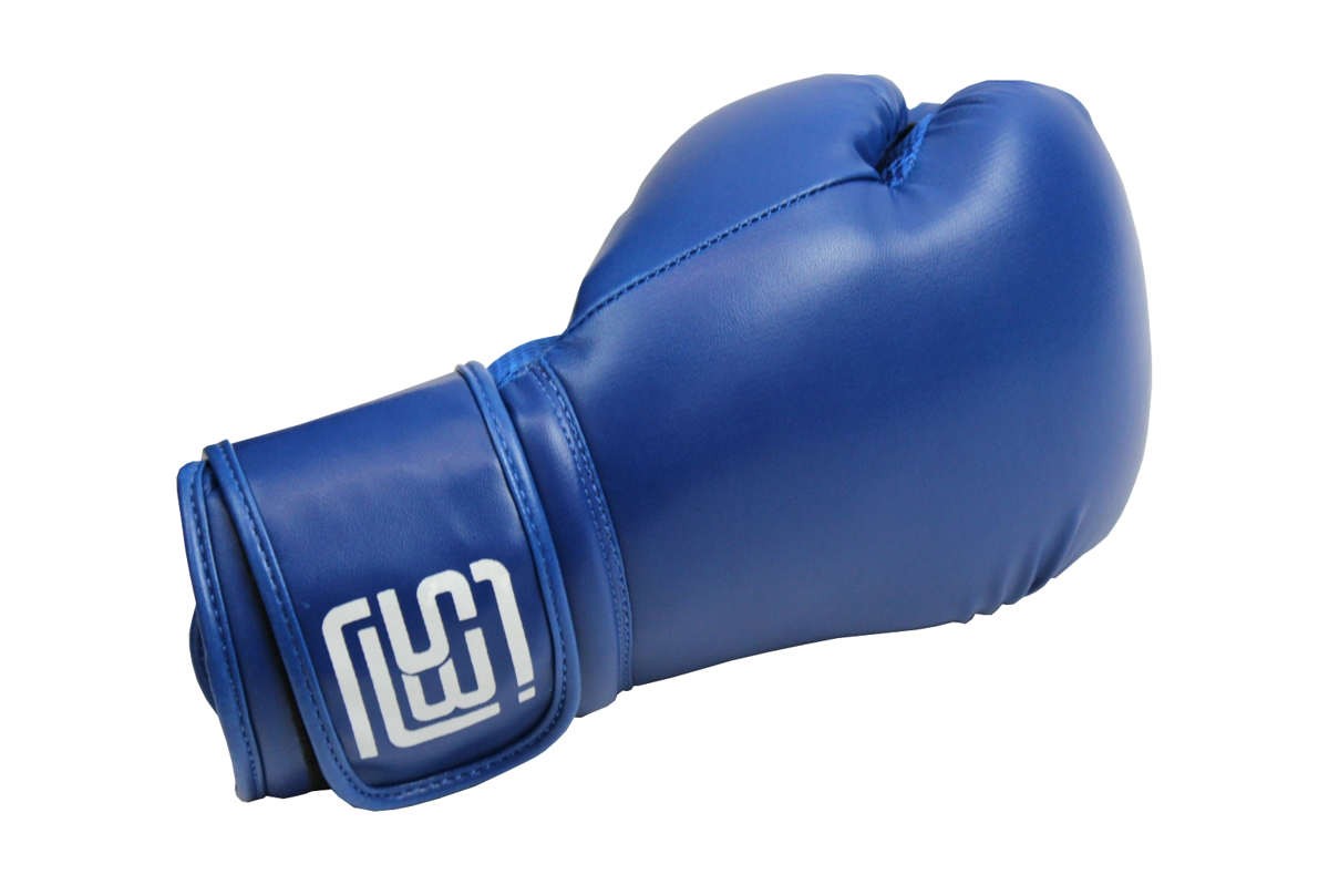 Boxhandschuhe blau Klettverschluss mit Kunstleder