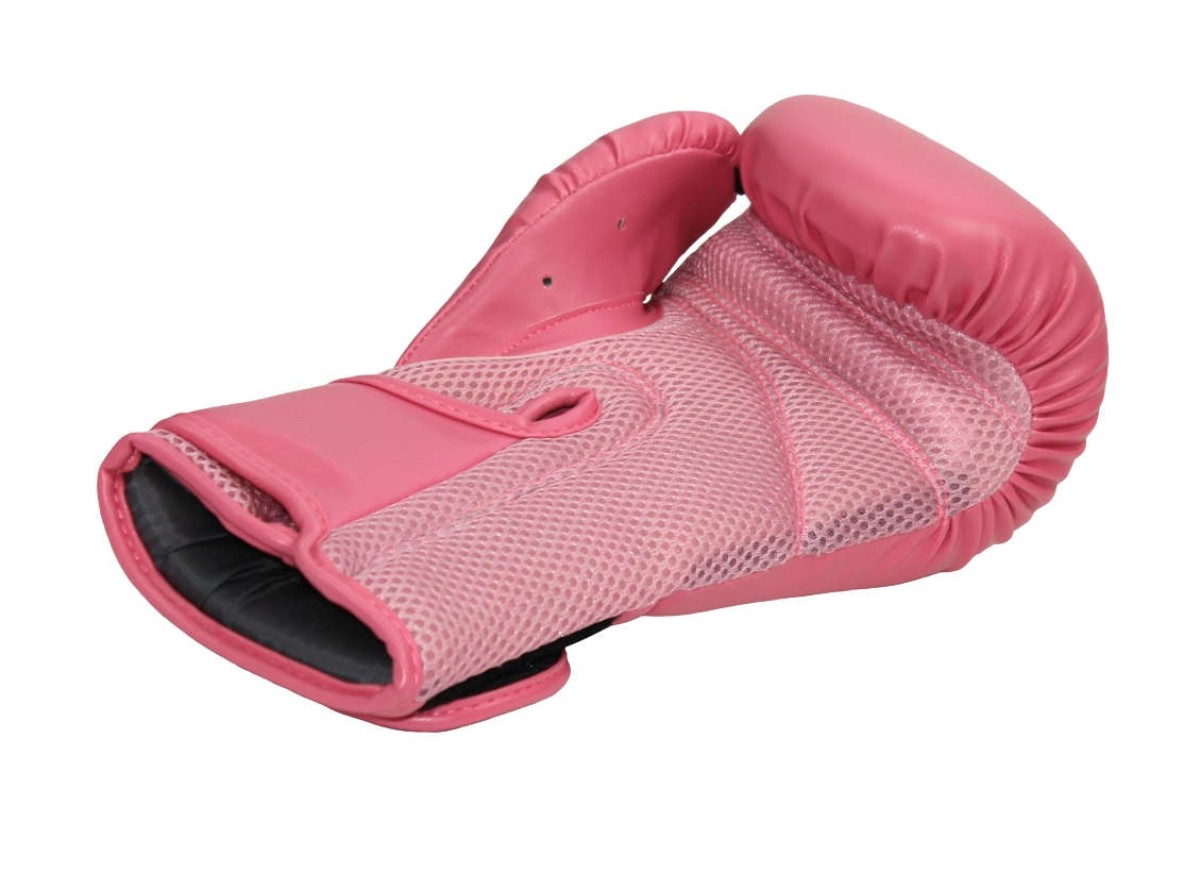 Boxhandschuhe pink für Kinder mit Kunstleder Jugendliche Klettverschluss und