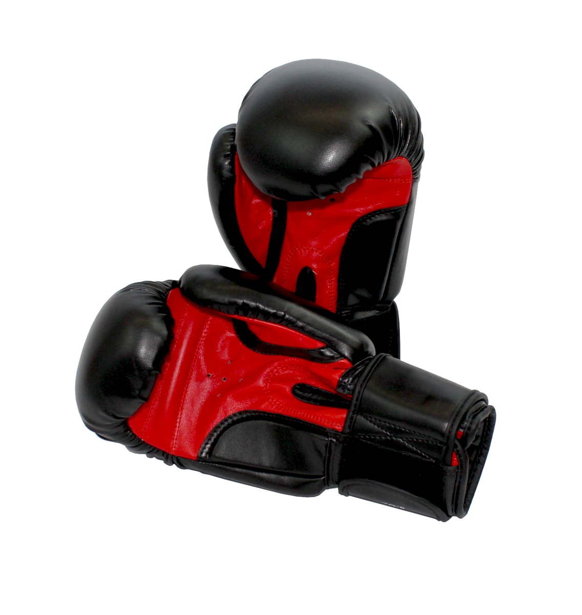 Boxhandschuhe Sparring Kunstleder mit schwarz Klettverschluss rot