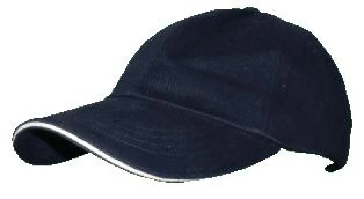 Two-coloured cap with brushed cotton