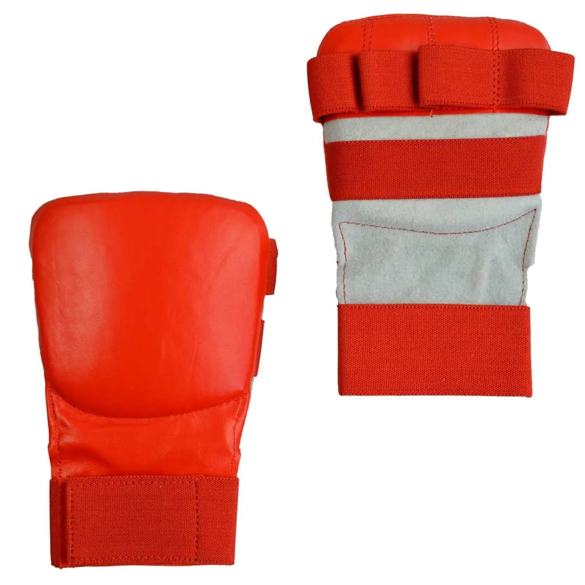 Fist protector leather red for Karate JuJutsu JiuJitsu MMA Grappling