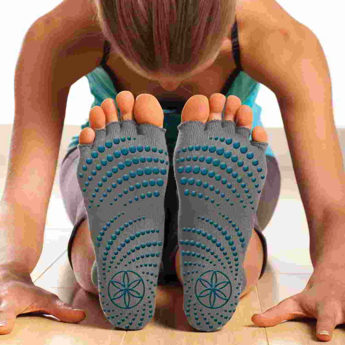 Yoga Sokken Gaiam Anti Slip Toeless Sokken Grippy
