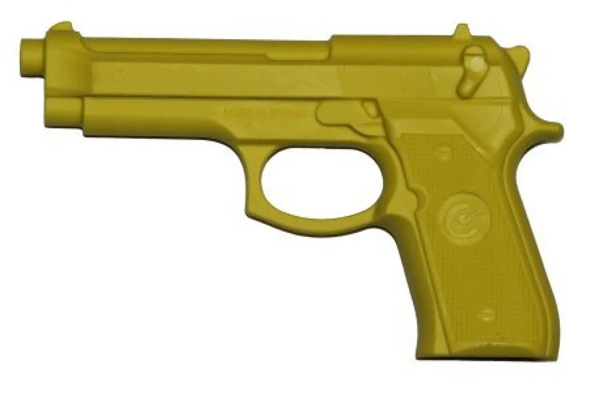 Rubber pistool gedetailleerd in geel