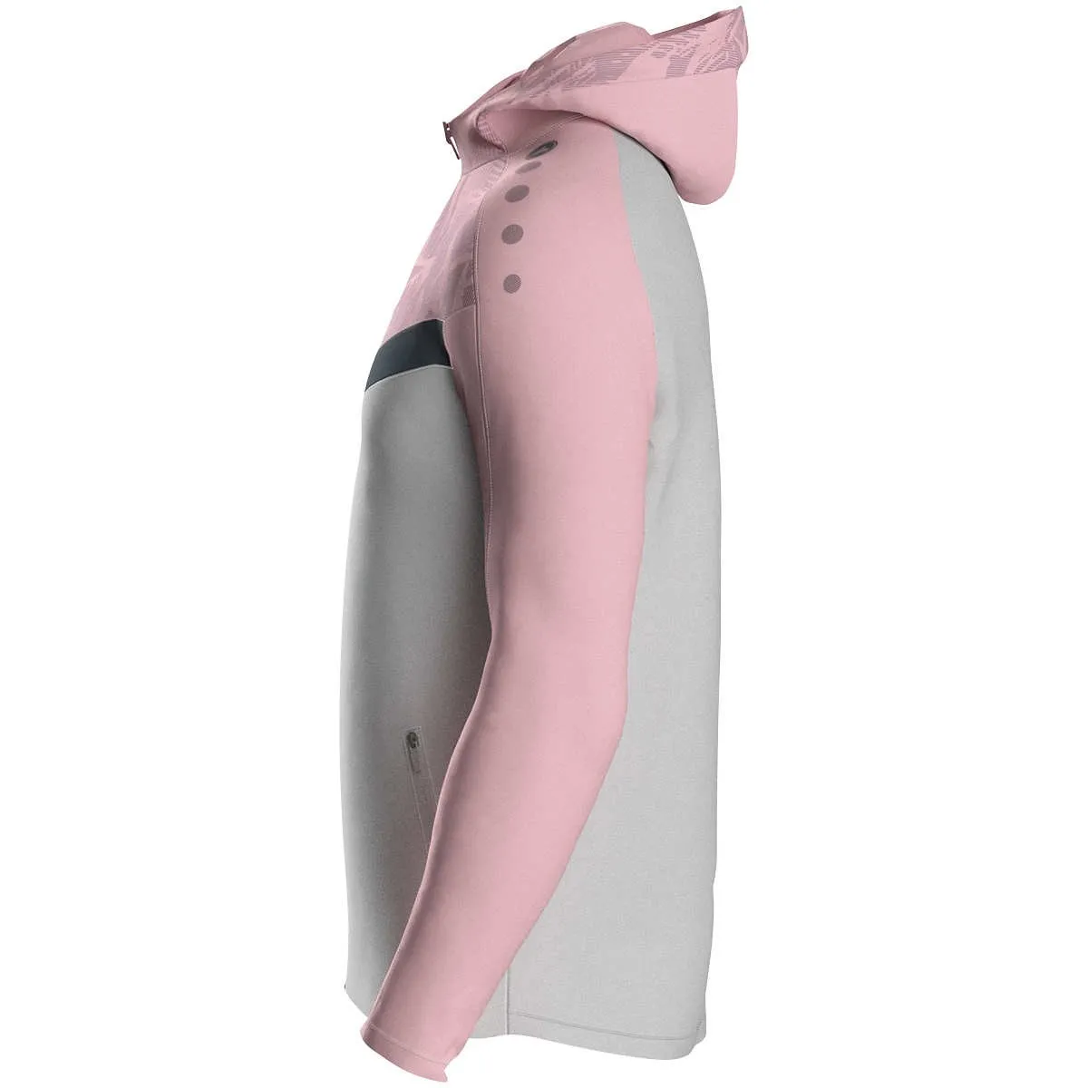 JAKO hooded jacket Iconic soft grey/dusky pink