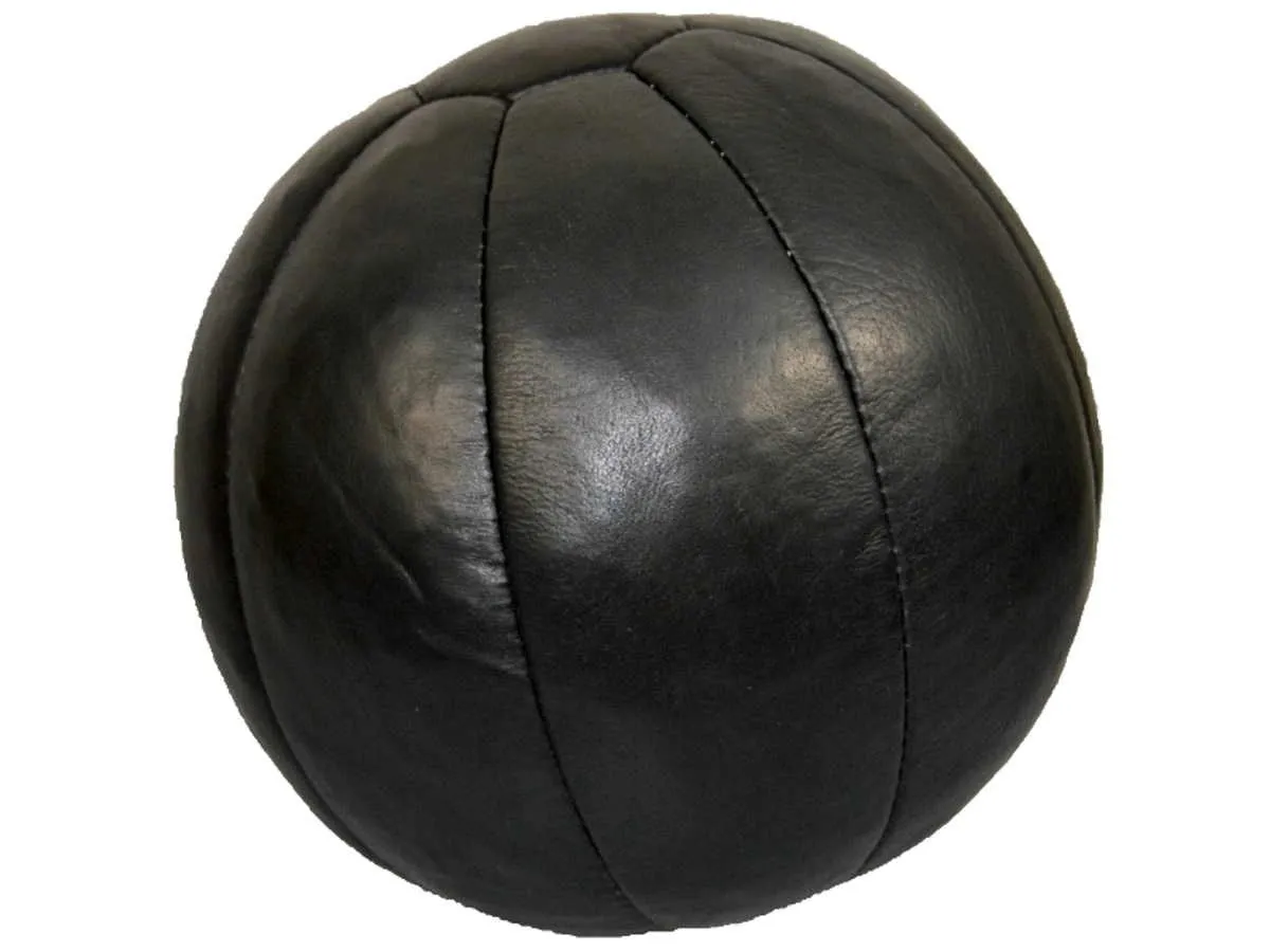 Medicinbold 5 kg ægte læder Slamball sort