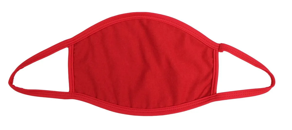 Mouth and nose mask cotton red for children
