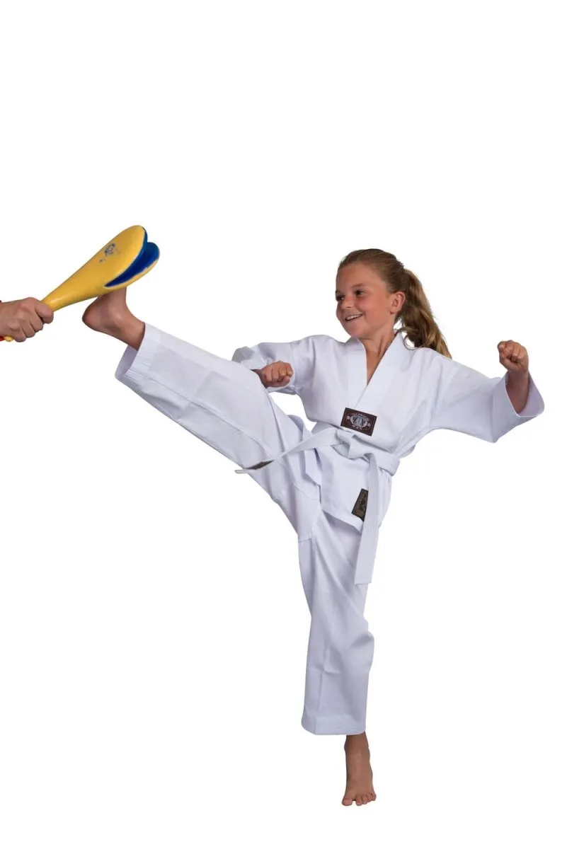 Taekwondo pak Seoul wit met rugprint