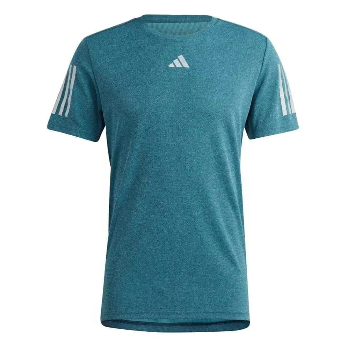 adidas T-shirt korte mouwen, blauw met witte strepen