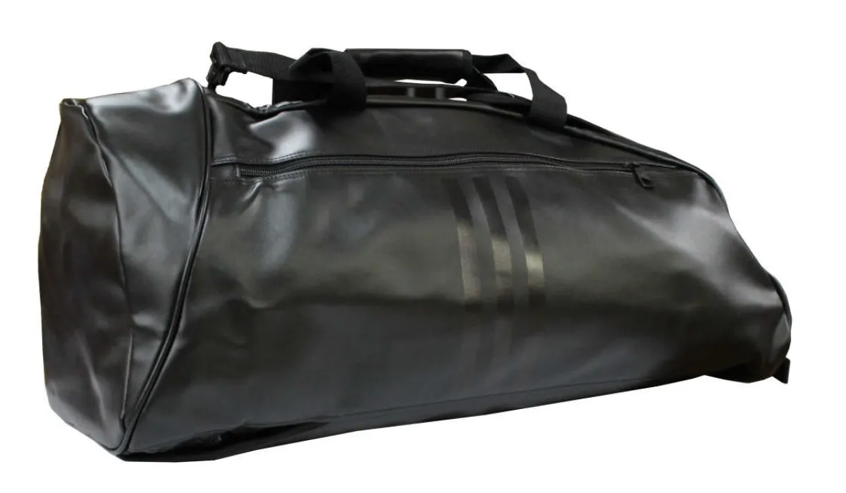 adidas sports bag - sports rucksack black/white imitation leather