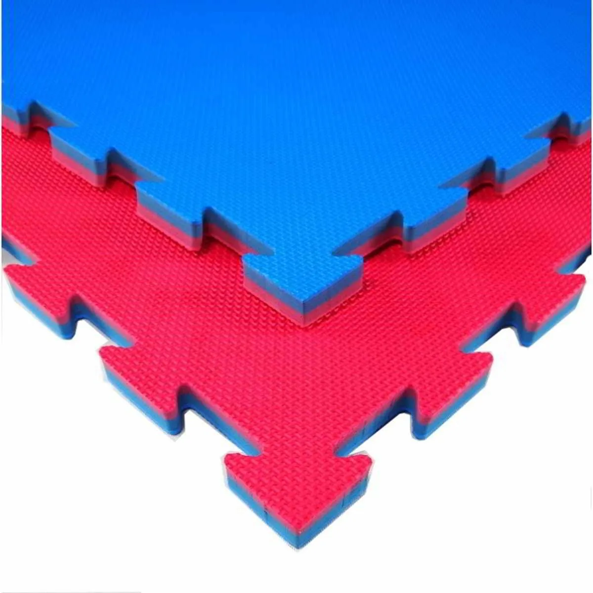 Kampsportsmåtte Tatami E20X blå/rød 100 cm x 100 cm x 2,1 cm