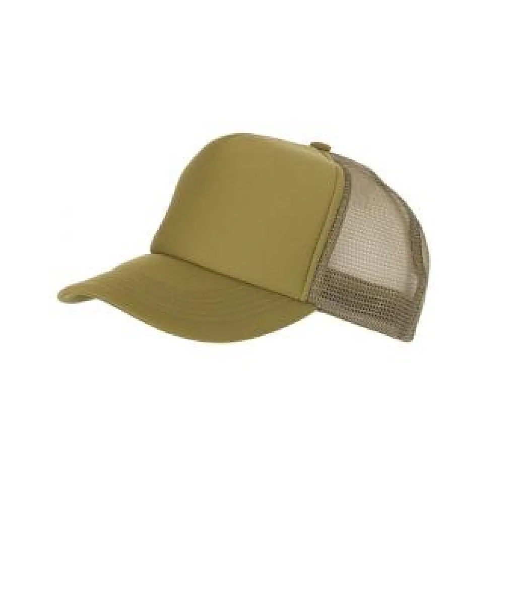 5 Panel Polyester Mesh Cap olive