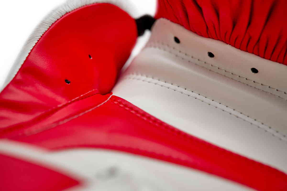 adidas Boxhandschuh Speed 165 Leder rot|weiß OZ 10
