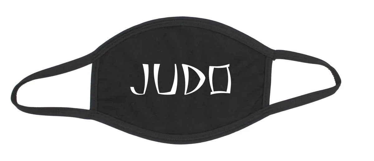 Mouth and nose mask cotton black judo
