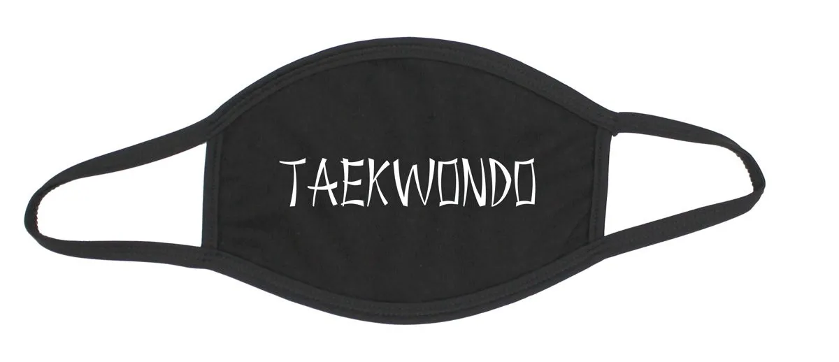 Mouth and nose mask cotton black Taekwondo