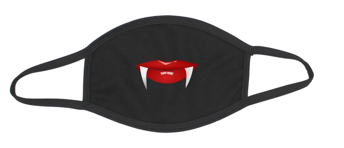 Mouthguard cotton black with vampire mouth