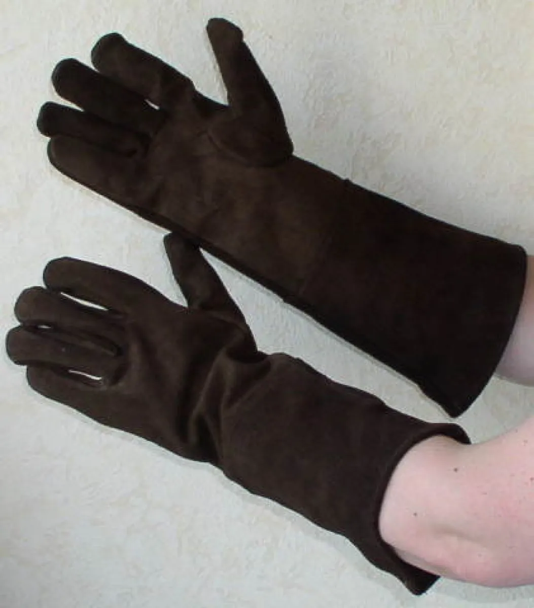 Suède handschoenen voor dames bruin