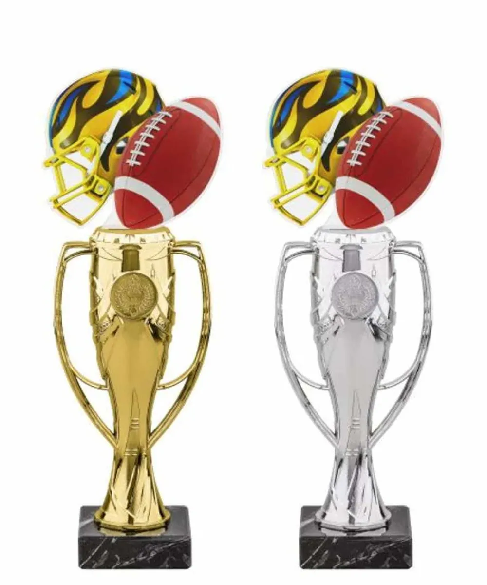 American football trofee in goud of zilver