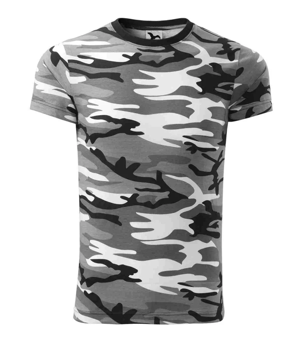 Camouflage T-shirt grå foran