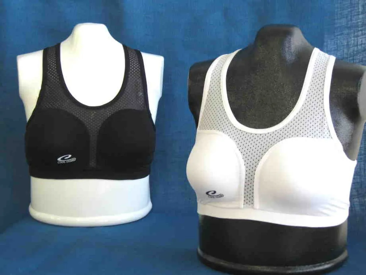 Ladies chest protector Cool Guard with white top complete set