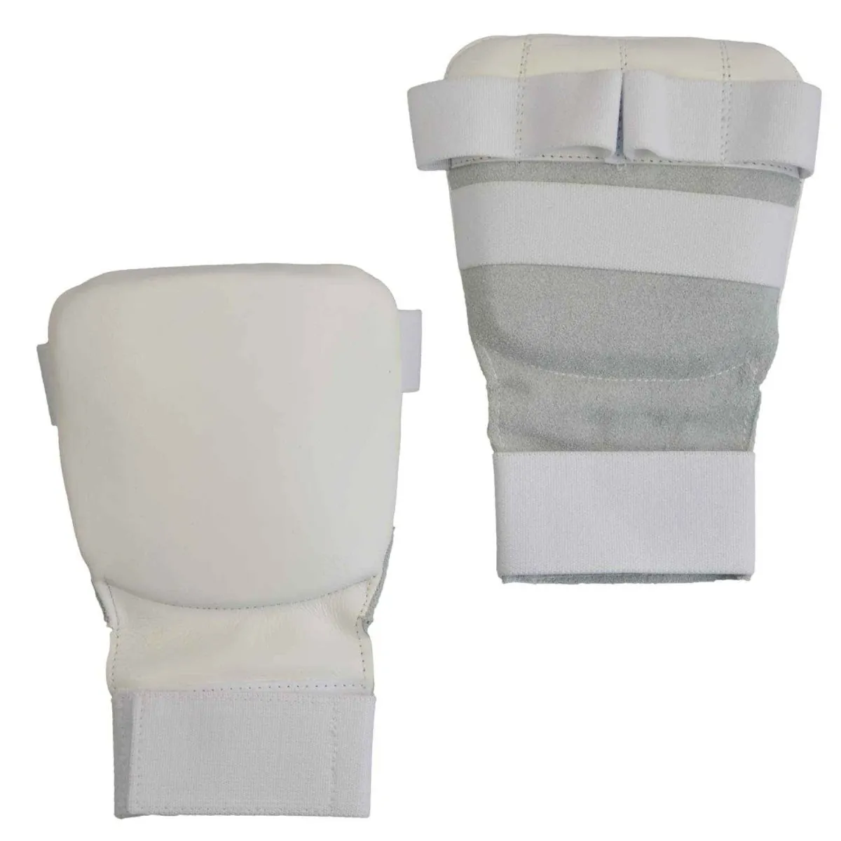 Protège-poings en cuir blanc pour Karate JuJutsu JiuJitsu MMA Grappling