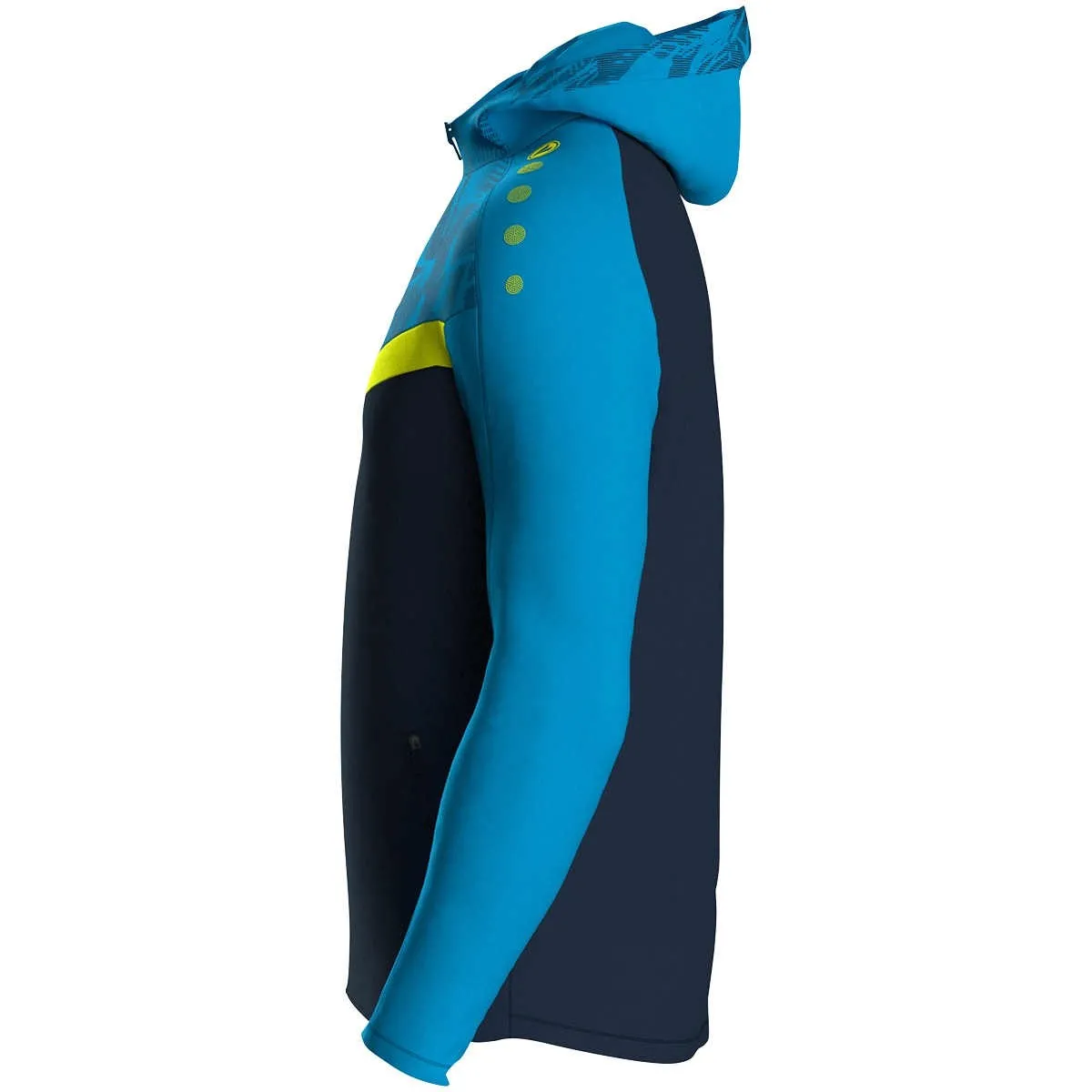 JAKO hooded jacket Iconic navy/JAKO blue/neon yellow