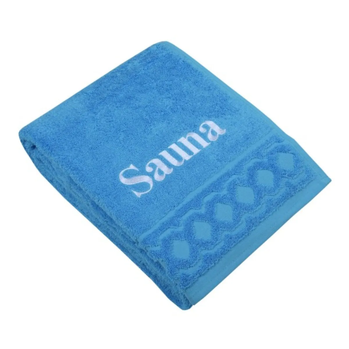 Jacquard R sauna towel ocean embroidered with sauna