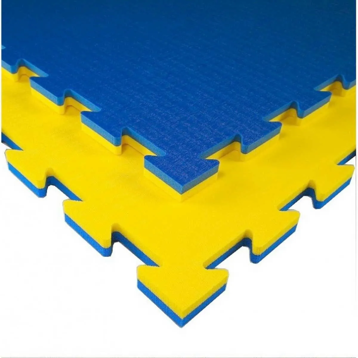 Tatami K20L mat geel/blauw 100 cm x 100 cm x 2 cm