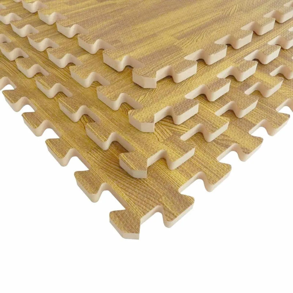 martial arts mats tatami wood look set of 4 W12P brown 60 x 60 x 1.2 cm