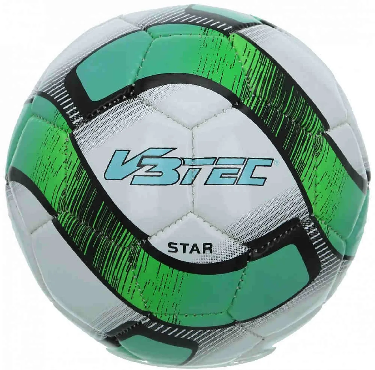 Minivoetbal STAR wit | zwart | groen