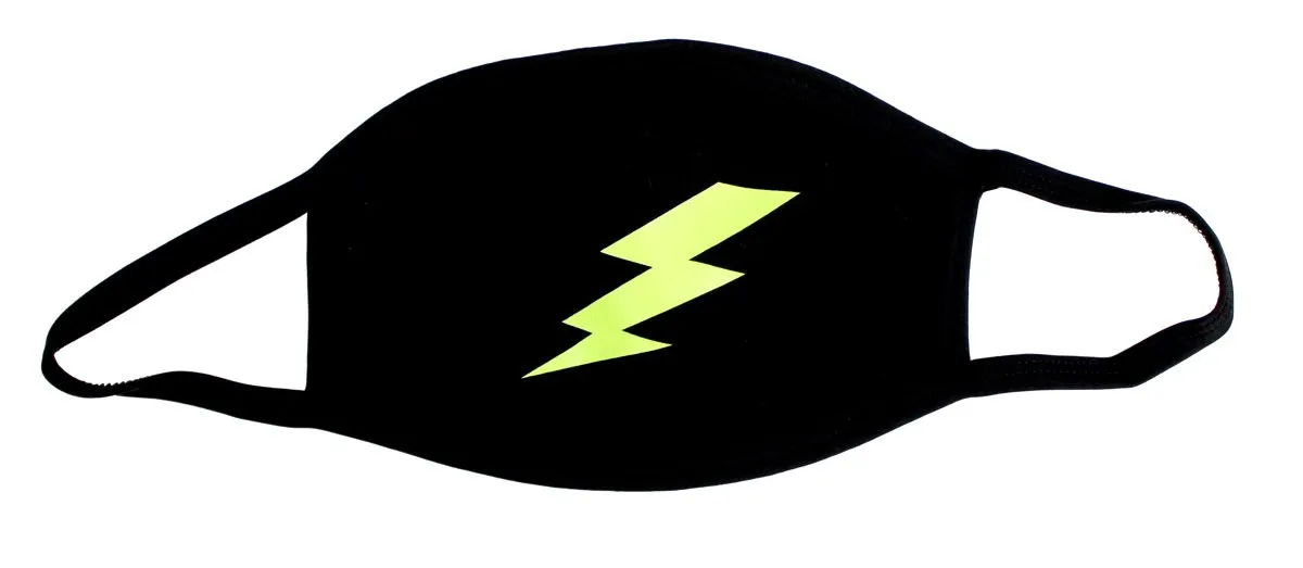 Mouthguard cotton black with flash in neon yellow