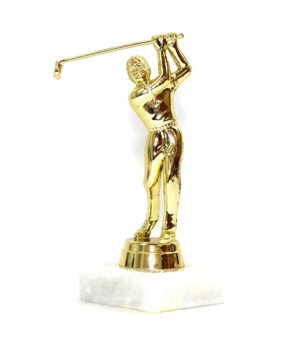 Golf trofæ figur til mænd 14 cm guld