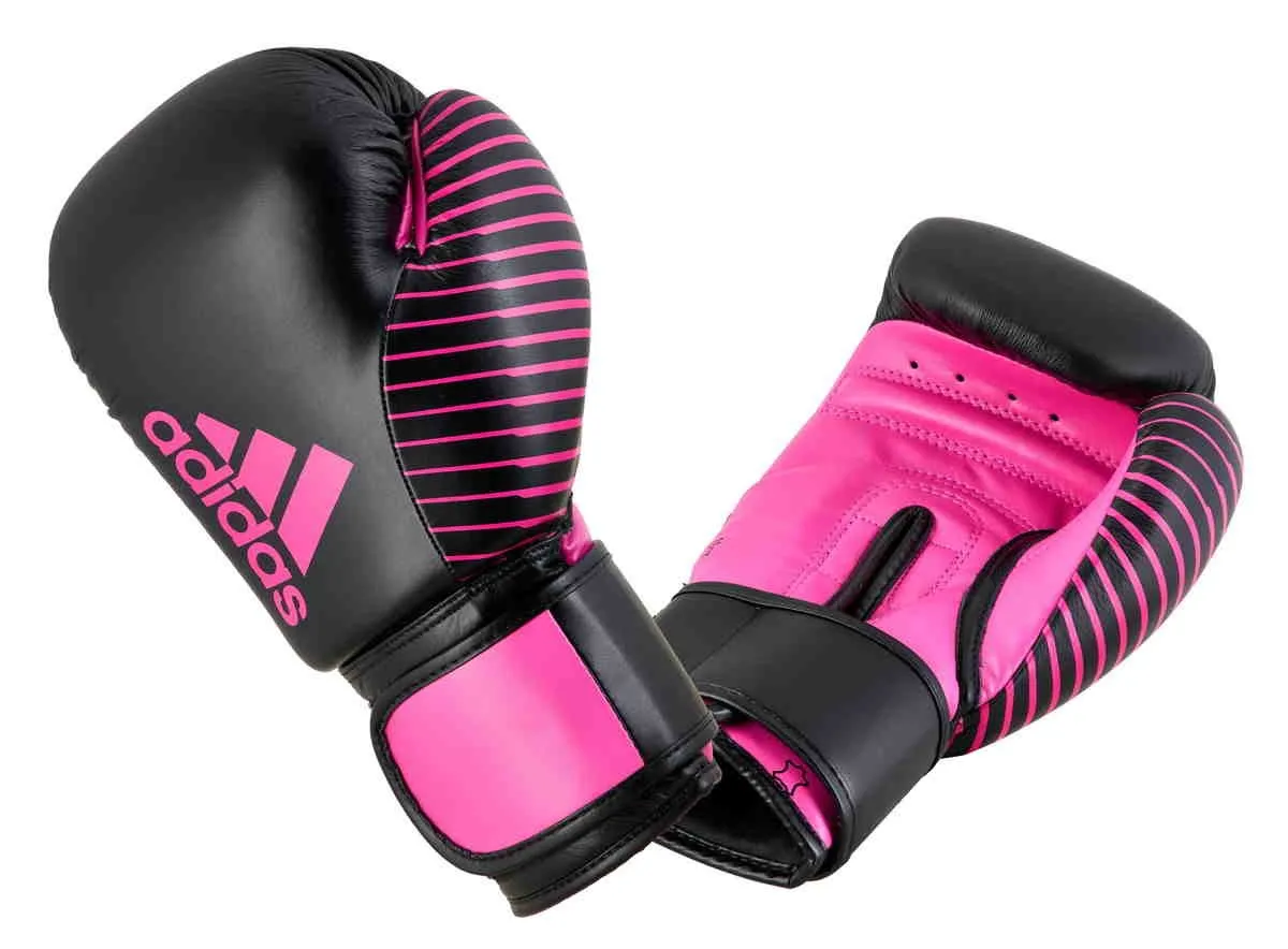 adidas Boksehandske Competition Leather sort|pink 10 OZ