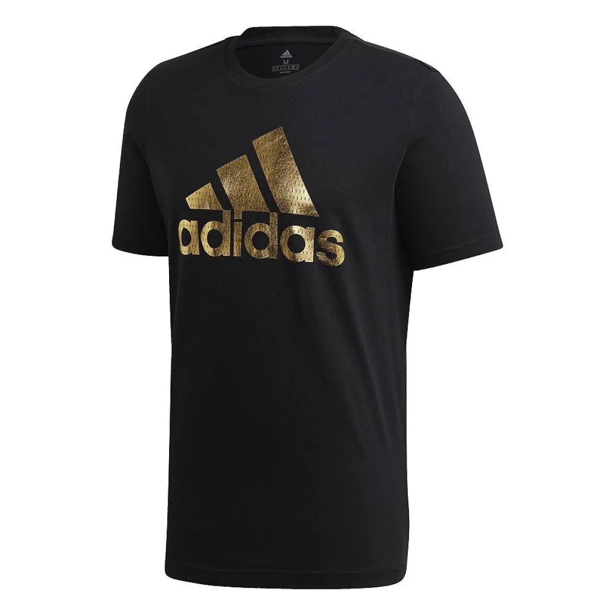 adidas T-Shirt schwarz mit Golddruck Vorderseite