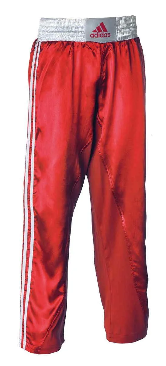 adidas Pantalon de Kickboxing long 110T rouge|blanc