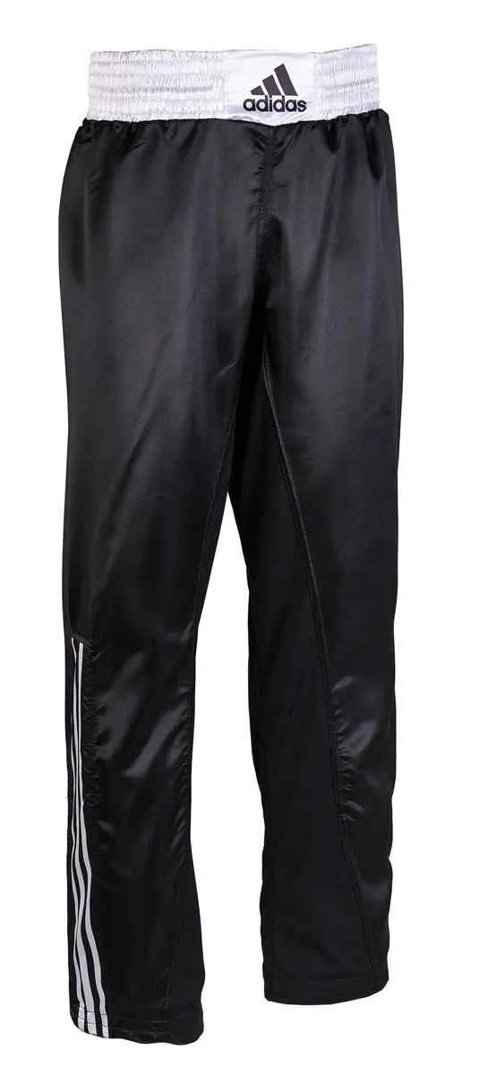 adidas Pantalon de Kickboxing long 210T noir|blanc