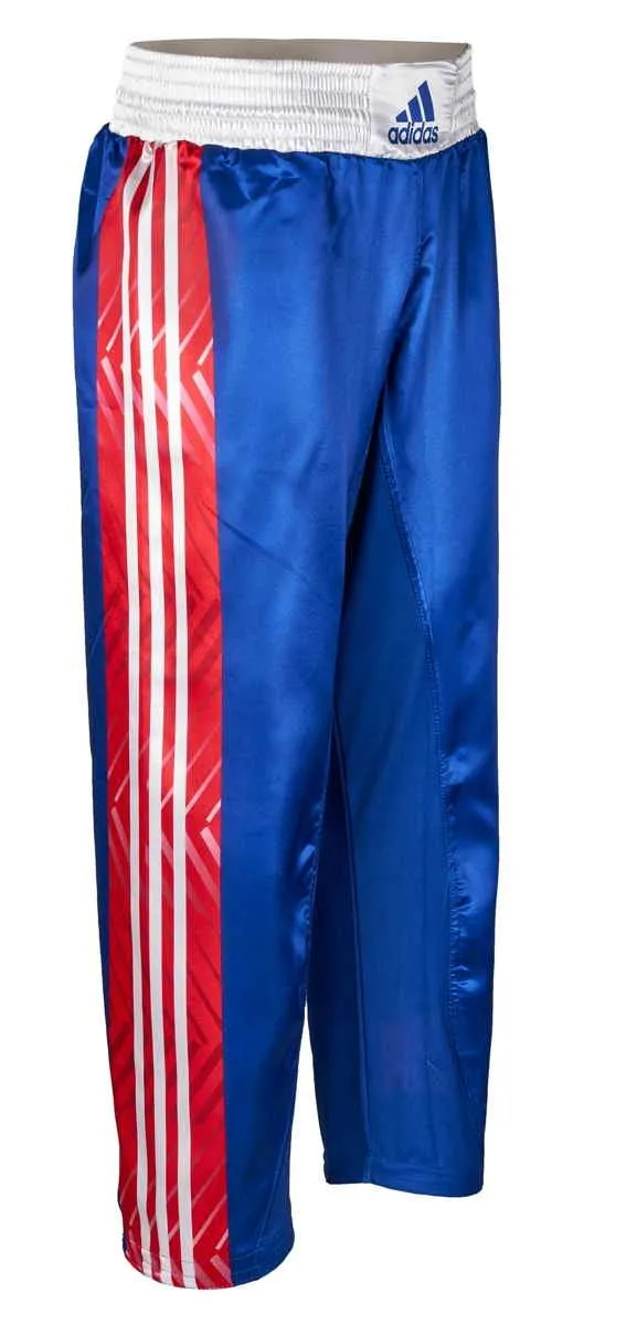 adidas Pantalon de Kickboxing long 300T bleu|rouge|blanc